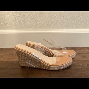NEW Clear Two- Strap Wedges 🧡